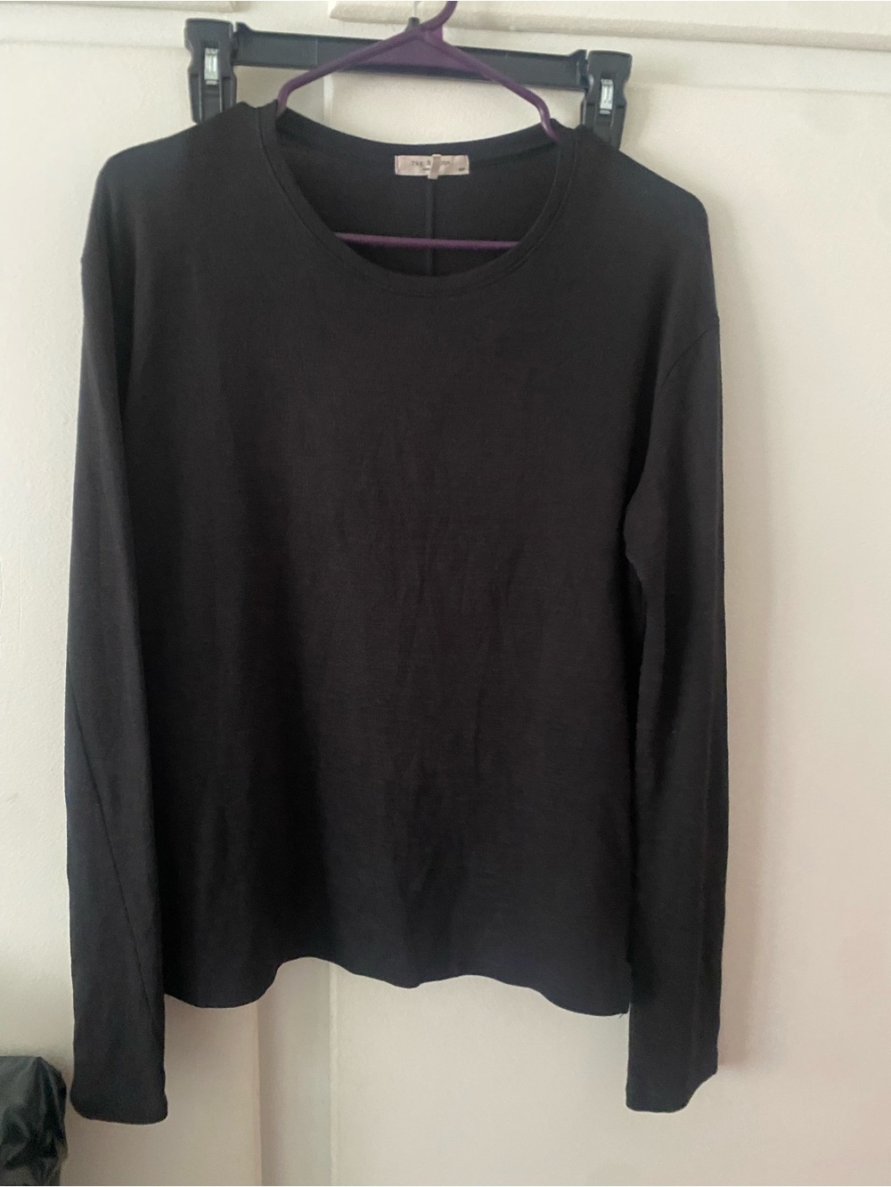 rag & bone Black Long-Sleeve Crewneck Tee